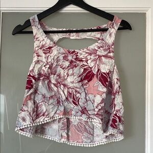 Mudd White Cream Sleeveless Crop Tank Top